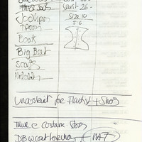 Costume list of items used and to be sourced for use in the production