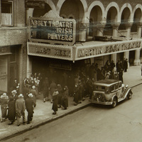 Black and white photograph of The Martin Beck Theatre, 302 W. 45th St., New York, NY, (renamed The Al Hirschfeld Theatre in 2003).