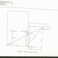Drawing of section through stage area