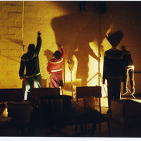 Colour photograph of a performance of Standoffish by Pan Pan Theatre Company