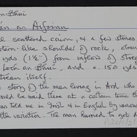 Placename card for Loch an Bhuí, taken from Tim Robinson archive