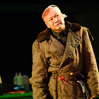 Colour photograph of a performance of The Playboy of the Western World at the Project Arts Centre, Dublin by Pan Pan Theatre Company, first performed at the Orienal Pioneer Theatre, Beijing