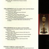 Programme for the 60th Annual Academy Awards