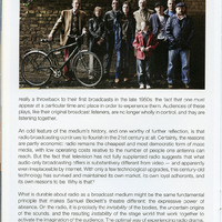 Colour printed programme page from productrion of Embers and All That Fall, written by Samuel Beckett, by Pan Pan Theatre Company at the Edinburgh International Festival.