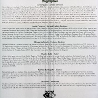 Printed programme of A Bronze Twist of your Serpent Muscles by Pan Pan Theatre Company