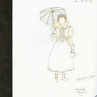 Manuscript drawings of sketches of draft and final colour costume designs by Joe Vaněk.