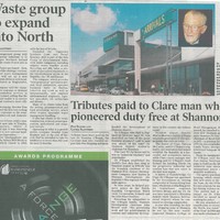 Newspaper tribute to Dr. Brendan O'Regan