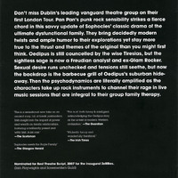 Colour printed Riverside Studios flyer for Pan Pan Theatre Company's Oedipus Loves You