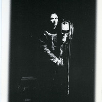 Black-and-white printed postcard for Tailors Requiem by Pan Pan Theatre Company