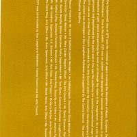 Printed programme from CITY - A multi-media performance piece exploring the relationship of music, performance and art through the theme of the City, devised by the Pan Pan Company.