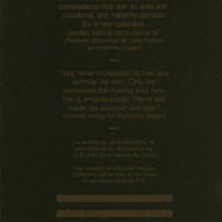 Invitation to attend the unveiling of the John Huston Sculpture at the River Cuale Island.
