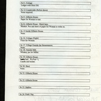 List of props used for each scene in Knives in Hens