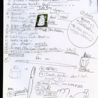 Costume and prop list of items used and to be sourced for use in the production