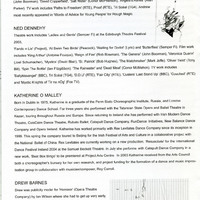 Colour printed programme for Mac-beth 7, produced by Pan Pan Theatre Company at Project Arts Centre, Dublin.