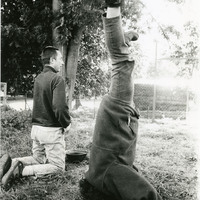 Black-and-white promotional photograph for For the First Time Ever by Pan Pan Theatre Company