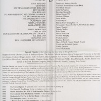 Printed programme of A Bronze Twist of your Serpent Muscles by Pan Pan Theatre Company