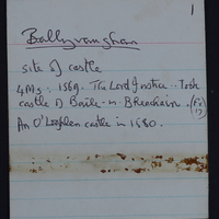 Image from a placename card for the Burren, relating to Ballyvaghan, taken from Tim Robinson's archive