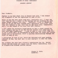 Letter to the 1974  class from Jorgen Blum