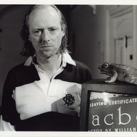 Black-and-white photograph of Ned Dennehy, who featured in Mac-beth 7 by Pan Pan Theatre Company
