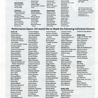 Black-and-white printed programme for Oedipus Loves You by Pan Pan Theatre Company at Performance Space 122, New York