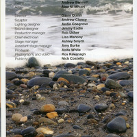 Colour printed programme page from productrion of Embers and All That Fall, written by Samuel Beckett, by Pan Pan Theatre Company at the Edinburgh International Festival.