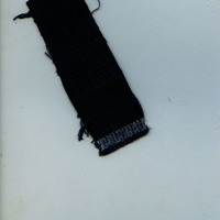 A sample of costume fabric for Speckled People at the Gate Theatre