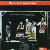 Colour printed Performance Space 122 postcard of the New York premiere of Pan Pan Theatre Company's Oedipus Loves You