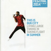 Colour printed programme for the Sydney Festival, Australia, listing All That Fall by the Pan Pan Theatre company