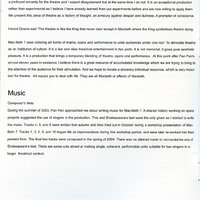 Colour printed programme for Mac-beth 7, produced by Pan Pan Theatre Company at Project Arts Centre, Dublin.