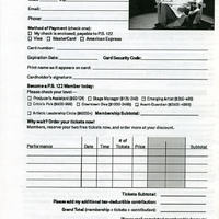 Black-and-white printed programme for Oedipus Loves You by Pan Pan Theatre Company at Performance Space 122, New York