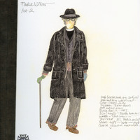 Manuscript drawings of sketches of draft and final colour costume designs by Joe Vaněk.