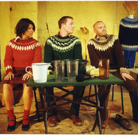 Colour photograph of a performance of Standoffish (featuring Emma McIvor on the far left) by Pan Pan Theatre Company