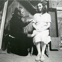 Black-and-white printed postcard for Tailors Requiem by Pan Pan Theatre Company