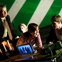 Colour photograph from The Crumb Trail by Gina Moxley and from production at Project Arts Centre Dublin by Pan Pan Theatre Company.