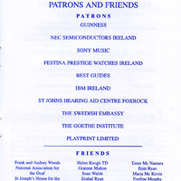Printed programme page of Madame Flic Flac in the Red Room by Pan Pan Theatre Company produced at the Project Arts Centre