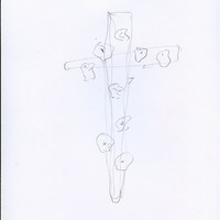 Pencil sketches of furniture and set
