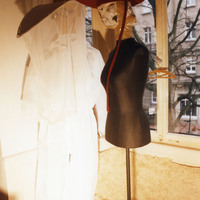 Colour photograph of some of the costumes used for Madamoiselle Flic Flac in the Red Room by Pan Pan Theatre Company