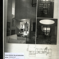 Photographs of home and city buildings interior and exterior