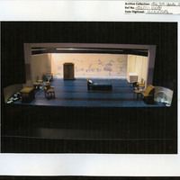 Paper print-outs of colour photographs of set model-box