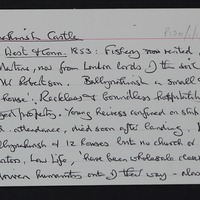 Image of a placename card for Ballynahinch from Tim Robinson's archive