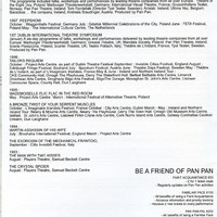 Colour printed programme for Mac-beth 7, produced by Pan Pan Theatre Company at Project Arts Centre, Dublin.