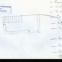 Pencil drawings of the set and stage by Joe Vaněk