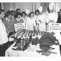 Students with fish