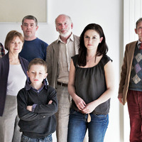 Colour photograph from rehearsals held in Dublin for production of 'All That Fall' by Samuel Beckett, produced by Pan Pan Theatre Company.