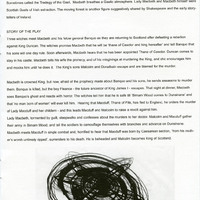 Colour printed programme for Mac-beth 7, produced by Pan Pan Theatre Company at Project Arts Centre, Dublin.