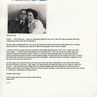 Email from Joe Vaněk to Patrick Mason on the realisation of Speckled People