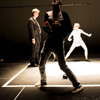 Colour photograph from The Crumb Trail by Gina Moxley and from production at Project Arts Centre Dublin by Pan Pan Theatre Company.