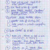 List of props used for The Book of Evidence by John Banville, adapated and directed by Alan Gilsenan, designed by Joe Vaněk