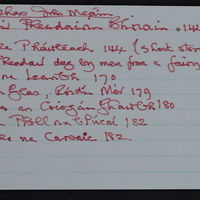 Image of a placename card for Seanchas Inis Meáin, from Tim Robinson's archive